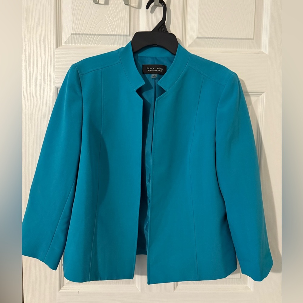 Evan Picone Blue Blazer Modern Tailored Design